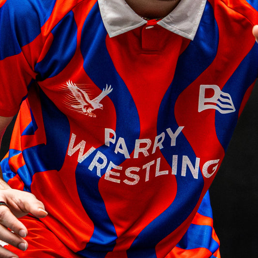 Parry Wrestling Wavey Baby Jersey - Red/Blue