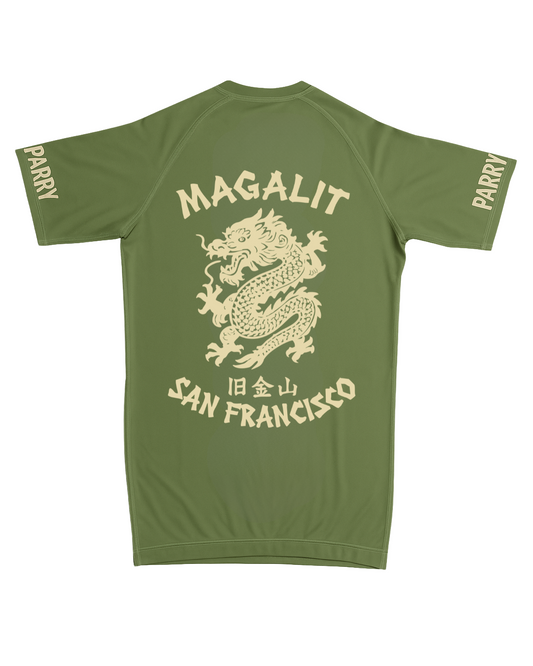 *Presale* Magalit - Old Gold Mountain Olive Drab Rashguard
