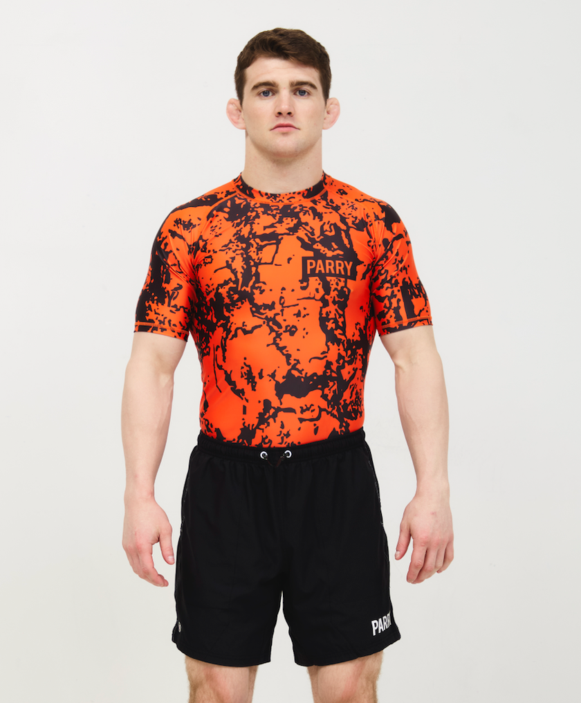 Blaze Orange Woodland Rashguards
