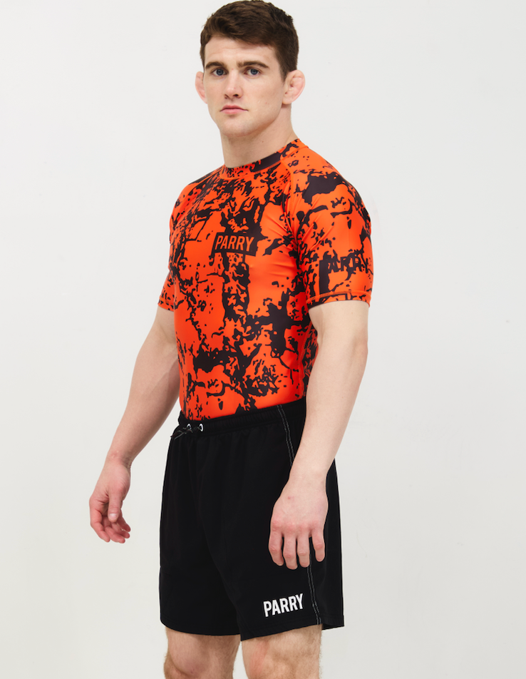 Blaze Orange Woodland Rashguards